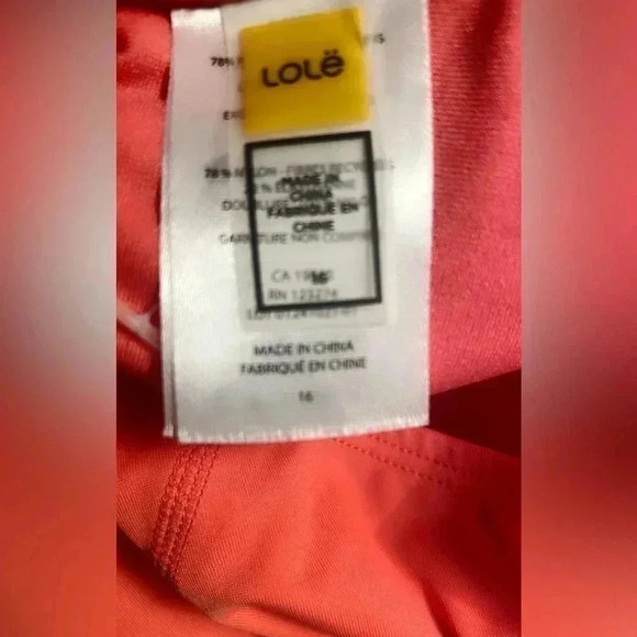 Lole like new coral one piece bathing suit one piece  swimsuit 26 - Picture 4 of 6